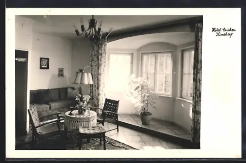 AK Kindberg, Hotel Gruber, Innenansicht eines Zimmers