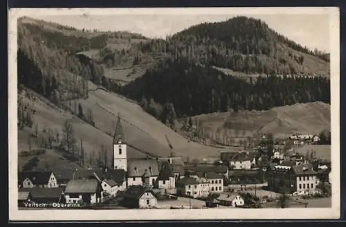 AK Veitsch /Oberstmk., Ortsansicht mit zentraler Kirche