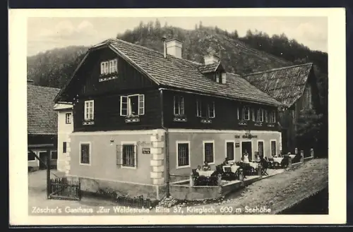 AK Krieglach, Zöscher`s Gasthaus zur Waldesruhe, Rittis 37