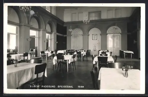 AK Radegund, Kurgebäude, Blick in den Speisesaal