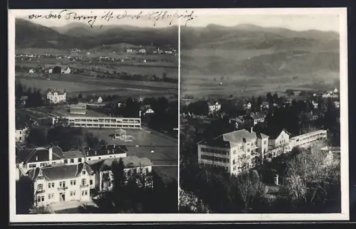 AK Judendorf, Heilanstalt der Österreichischen Bundesbahnen aus der Vogelschau