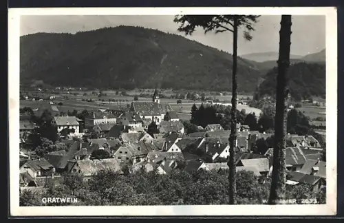 AK Gratwein, Ortsansicht aus der Vogelschau