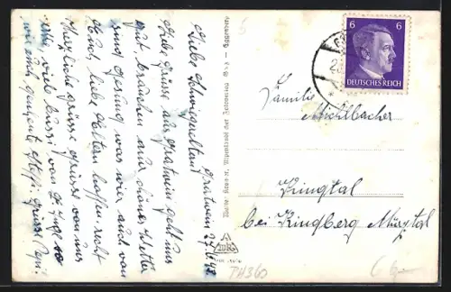 AK Gratwein, Ortsansicht aus der Vogelschau