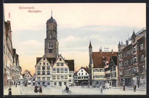AK Biberach / Riss, Marktplatz