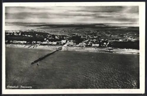AK Zinnowitz, Seebrücke, Strand, Ortsansicht