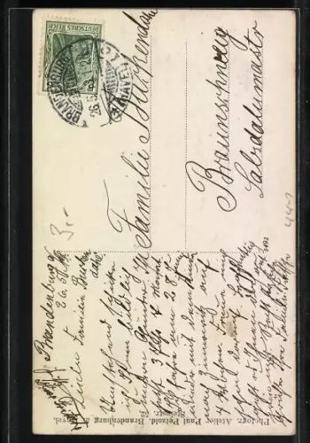 AK Knabe mit Anzug mit Spielzeugball