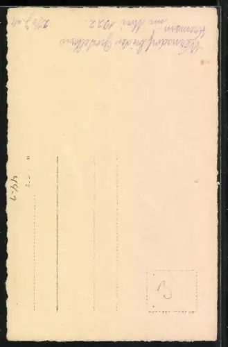 AK Kleines Mädchen im Garten mit Bilderwürfeln