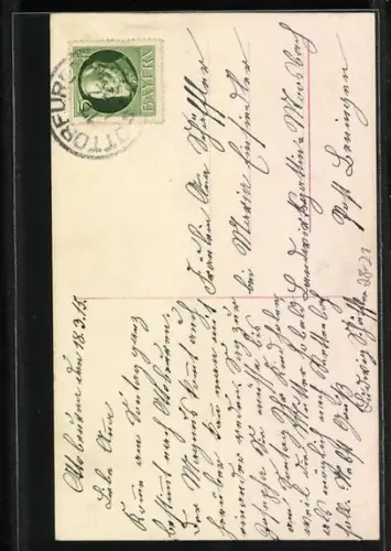 AK Rotkäppchen mit dem Wolf