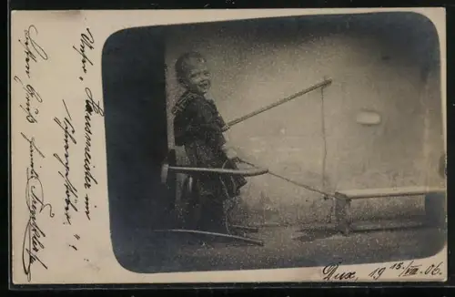 AK Knabe mit Diabolo