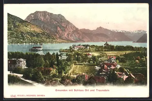 AK Gmunden, Schloss Ort, Traunstein