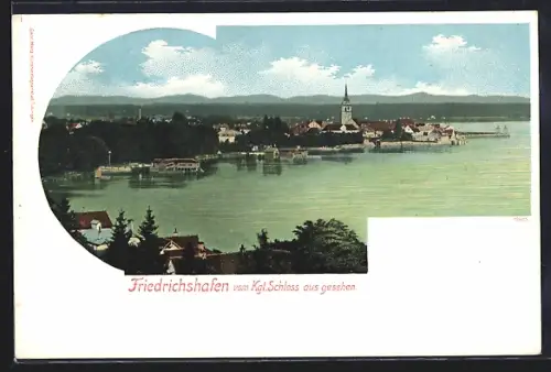 AK Friedrichshafen, Vom Kgl. Schloss aus gesehen