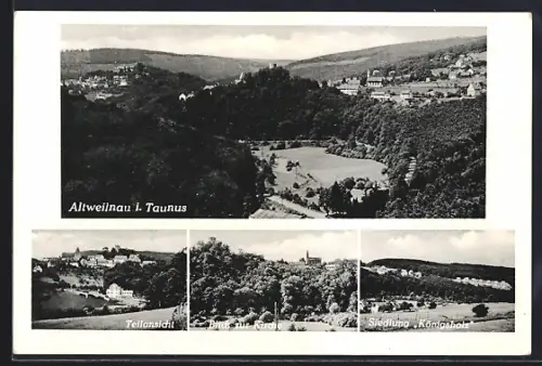 AK Altweilnau i. Taunus, Teilansicht, Siedlung Königsholz