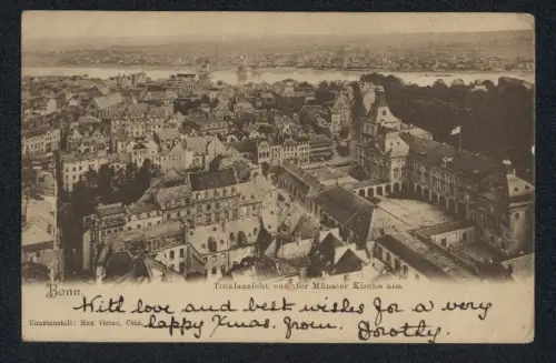 AK Bonn, Totalansicht von der Münster Kirche aus