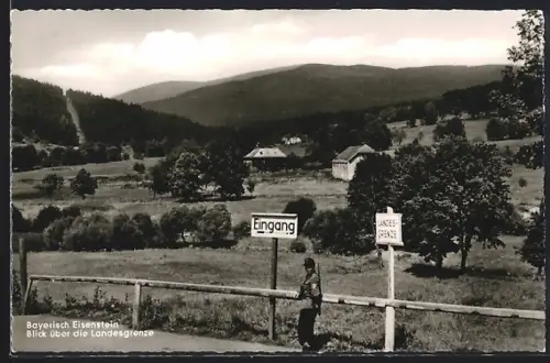 AK Bayerisch Eisenstein, Blick über die Landesgrenze