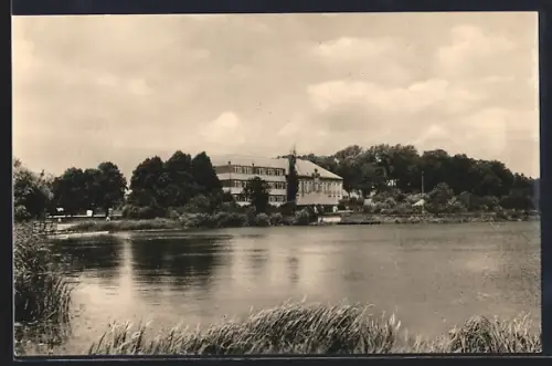 AK Waren /Müritzsee, Käthe-Kollwitz-Schule am Tief-Warensee