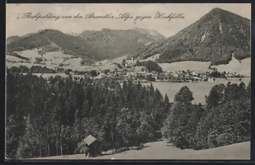 AK Ruhpolding, Blick von der Brandler Alpe gegen Hochfelln