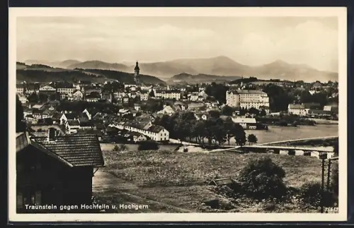AK Traunstein, Blick gegen Hochfelln und Hochgern