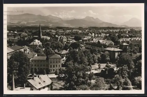 AK Rosenheim / Bayern, Stadtansicht mit Kirche