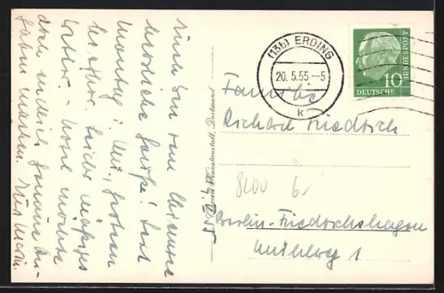 AK Rosenheim / Bayern, Stadtansicht mit Kirche