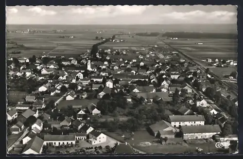 AK Ampfing /Obb, Ortsansicht vom Flugzeug aus