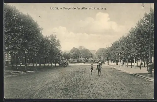 AK Bonn, Poppelsdorfer Allee mit Kreuzberg