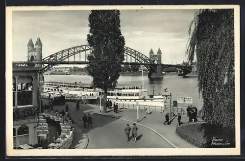 AK Bonn, Partie am Rheinufer