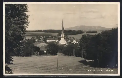 AK Prien am Chiemsee, Ortsansicht mit Kirche