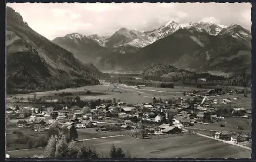 AK Unterwössen im Achental, Blick zur Geigelsteingruppe