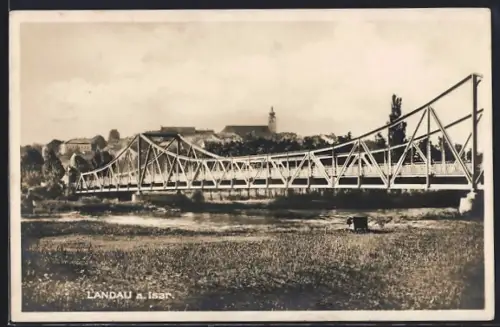 AK Landau a. Isar, Brücke über die Isar
