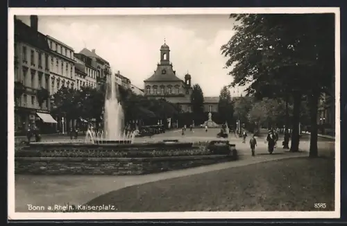 AK Bonn a. Rhein, Kaiserplatz mit Brunnen
