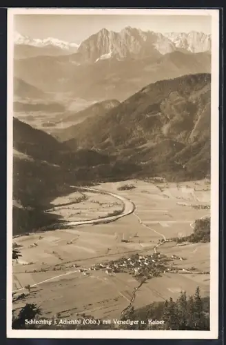 AK Schleching i. Achental, Panorama mit Venediger und Kaiser