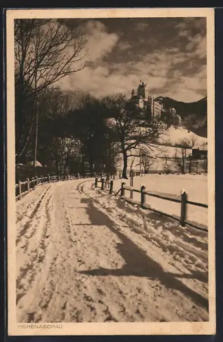 AK Hohenaschau, Schloss Hohenaschau im Winter