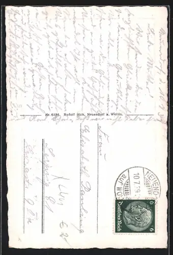 AK Neuendorf / Insel Wollin, Strandweg im Wald