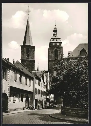 AK Neustadt a. d. Weinstrasse, Stiftskirche, Marktplatz