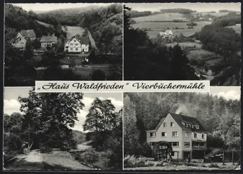 AK Vierbuchermühle, Haus Waldfrieden, Pension Peter Kapp