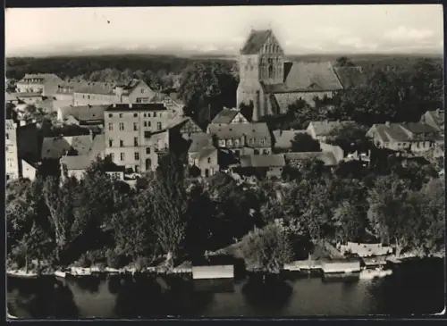 AK Lychen, Kirche, Stadtansicht, Ufer