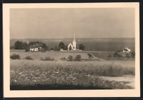 AK Gstadt am Chiemsee, Kirche, Seeufer, Landschaft