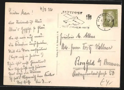 AK Schwerin / Mecklenburg, Schloss, Blick vom Dom