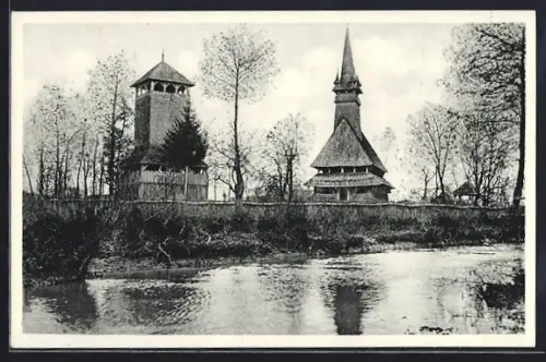 AK Sekernice, Drevény podkarpatourusky kostelik se zvonici