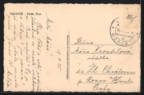 AK Volové /Podk. Rus., Teilansicht aus der Vogelschau