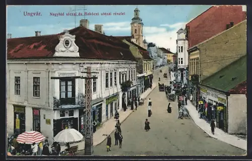 AK Ungvar, Rakoczi-utcai reszlet