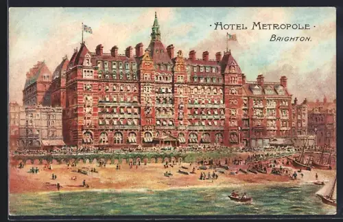Künstler-AK Brighton, Hotel Metropole