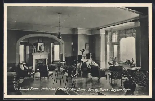 AK Bognor Regis, Surrey House, Victorian Convalescent Home, The Sitting Room