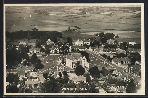 AK Winchelsea, Antique old town, Aerial view
