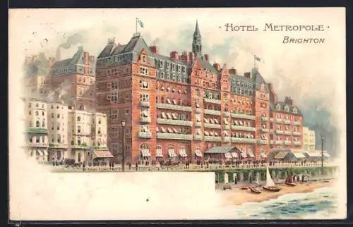 Lithographie Brighton, Hotel Metropole