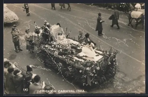 AK Brighton, Carnival 1922, Princess and Swan