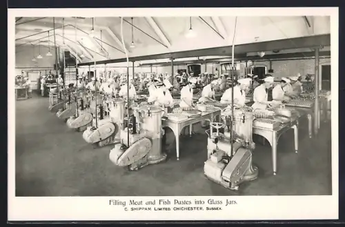 AK Chichester, C. Shippam Ltd., Filling Meat and Fish Pastes in Glass Jars