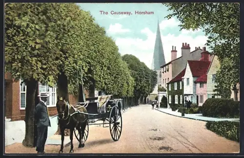 AK Horsham, The Causeway, with Church