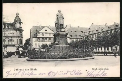 AK Coblenz am Rhein, Goebendenkmal