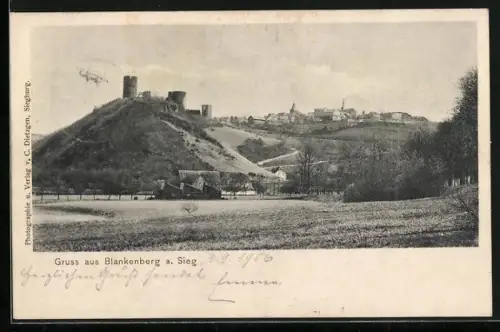 AK Blankenberg a. Sieg, Burgruine, Ortsansicht